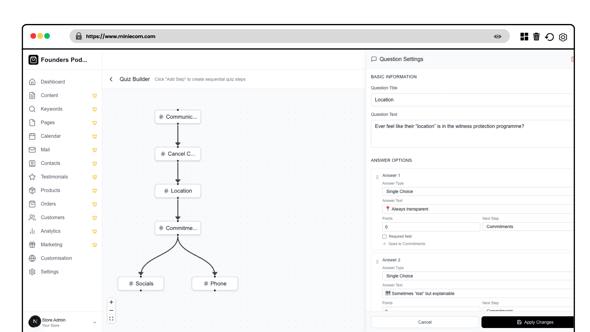 Drag and Drop Quiz builder for Lead Generation